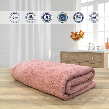 Revive- Pure Cotton Towel for Bath - 500GSM - Fluffy & Soft - Super Absorbent - 1pc Bath Towel (90cm x 180cm) - XXL Size