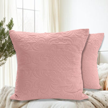 Ultrasonic Quilted Cushion Cover (2pc Set)(Peach)