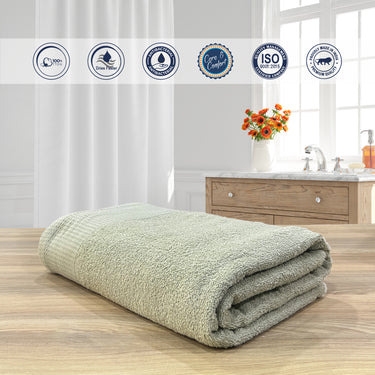 Revive- Pure Cotton Towel for Bath - 500GSM - Fluffy & Soft - Super Absorbent - 1pc Bath Towel (90cm x 180cm) - XXL Size