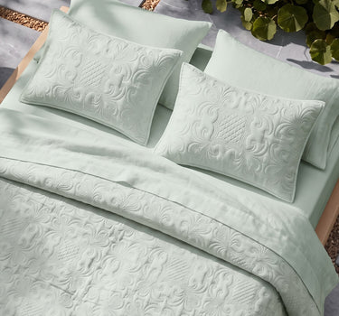 Sensation - Quilted King Bedcover Set with 2 Pillow Covers(Pistachio)