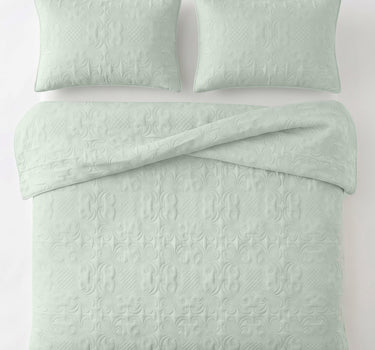 Sensation - Quilted King Bedcover Set with 2 Pillow Covers(Pistachio)