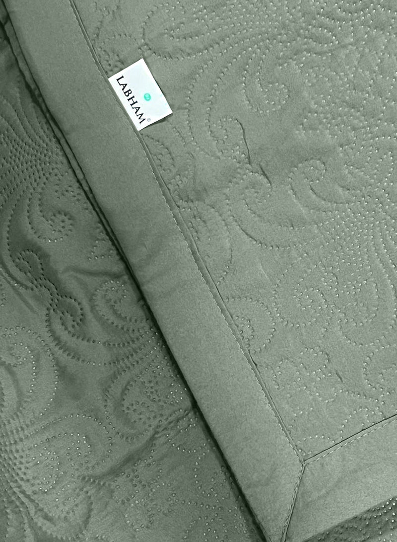 Sensation - Quilted King Bedcover Set with 2 Pillow Covers(Sage Green) image 5
