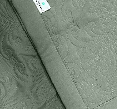 Sensation - Quilted King Bedcover Set with 2 Pillow Covers(Sage Green)