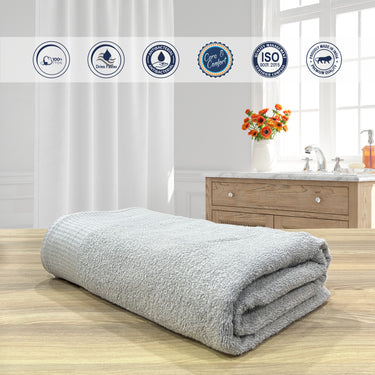 Revive- Pure Cotton Towel for Bath - 500GSM - Fluffy & Soft - Super Absorbent - 1pc Bath Towel (90cm x 180cm) - XXL Size