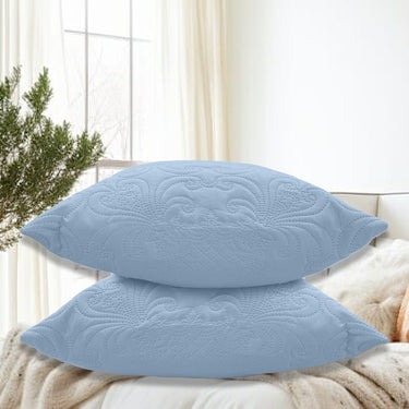 Ultrasonic Quilted Cushion Cover (2pc Set)(Sky Blue)