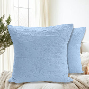 Ultrasonic Quilted Cushion Cover (2pc Set)(Sky Blue)