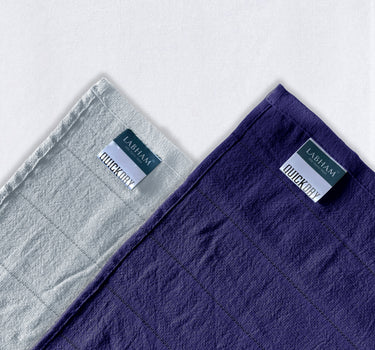 Quickdry - Pack of 2 Super Soft Bath Towels (Silver&Violet)